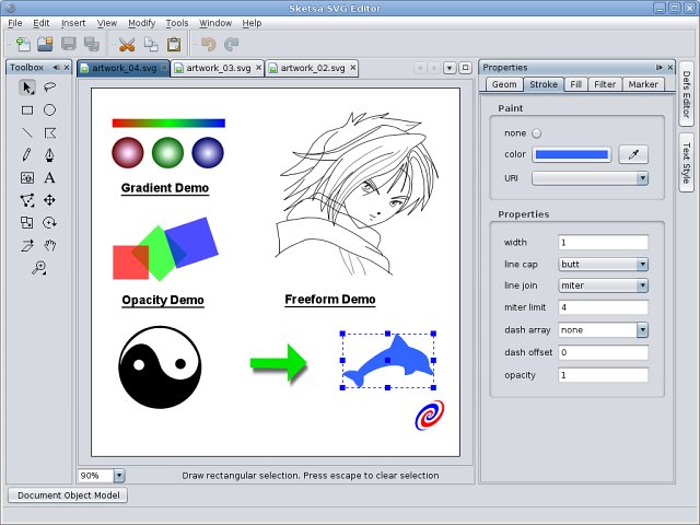 Sketsa SVG Editor software